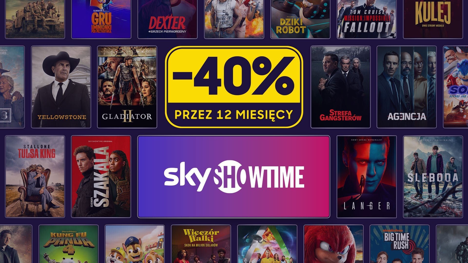 Dostęp do znakomitych filmów i seriali w SkyShowtime ze zniżką 40% przez 12 miesięcy
