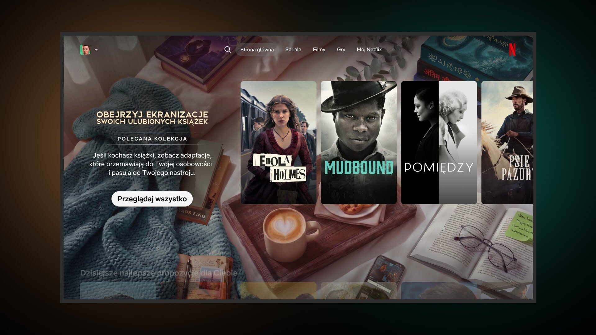 Odkryj swoją nową ulubioną ekranizację książki dzięki nowej kolekcji w Netflix