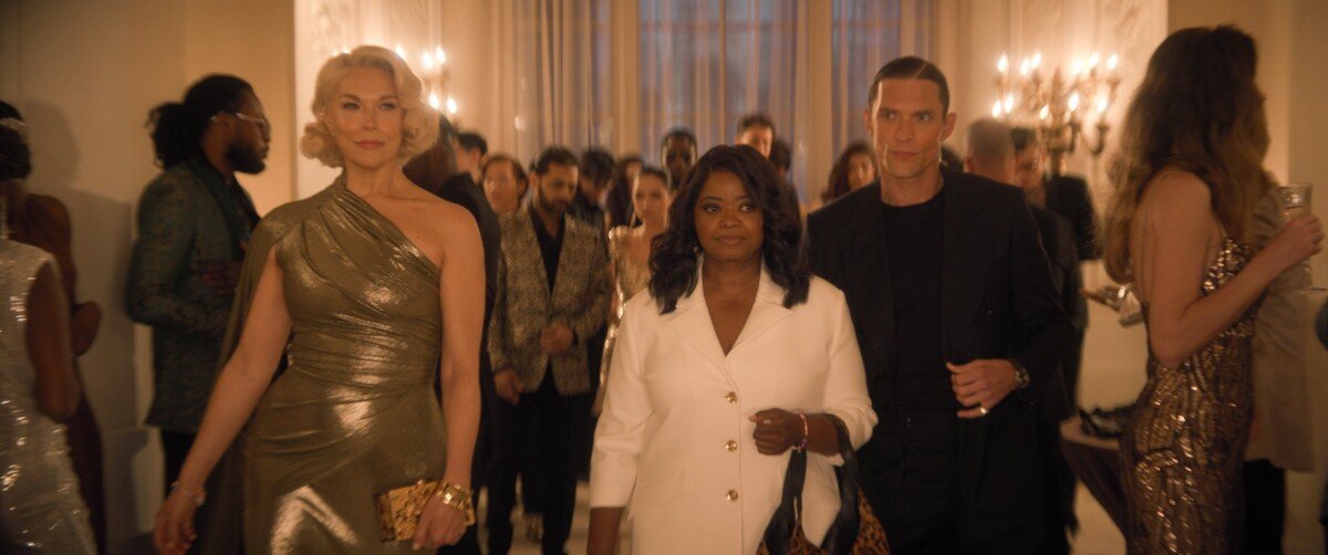Hannah Waddingham, Octavia Spencer, and Ed Skrein in Ride or Die_Courtesy of Prime Video