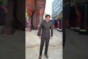 Tom Holland aka Telemachus arrives at the World Premiere of Christopher Nolan’s #TheOdysseyMovie.